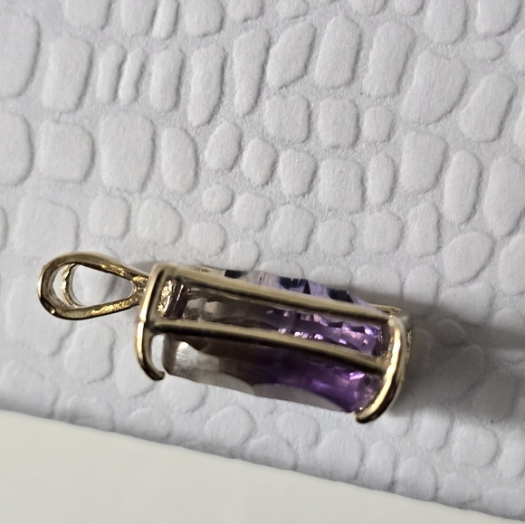 Watch Video / 3.2 Cttw Ethereal Duality – 14K Gold Emerald-Cut Ametrine Pendant - Picture 11 of 13